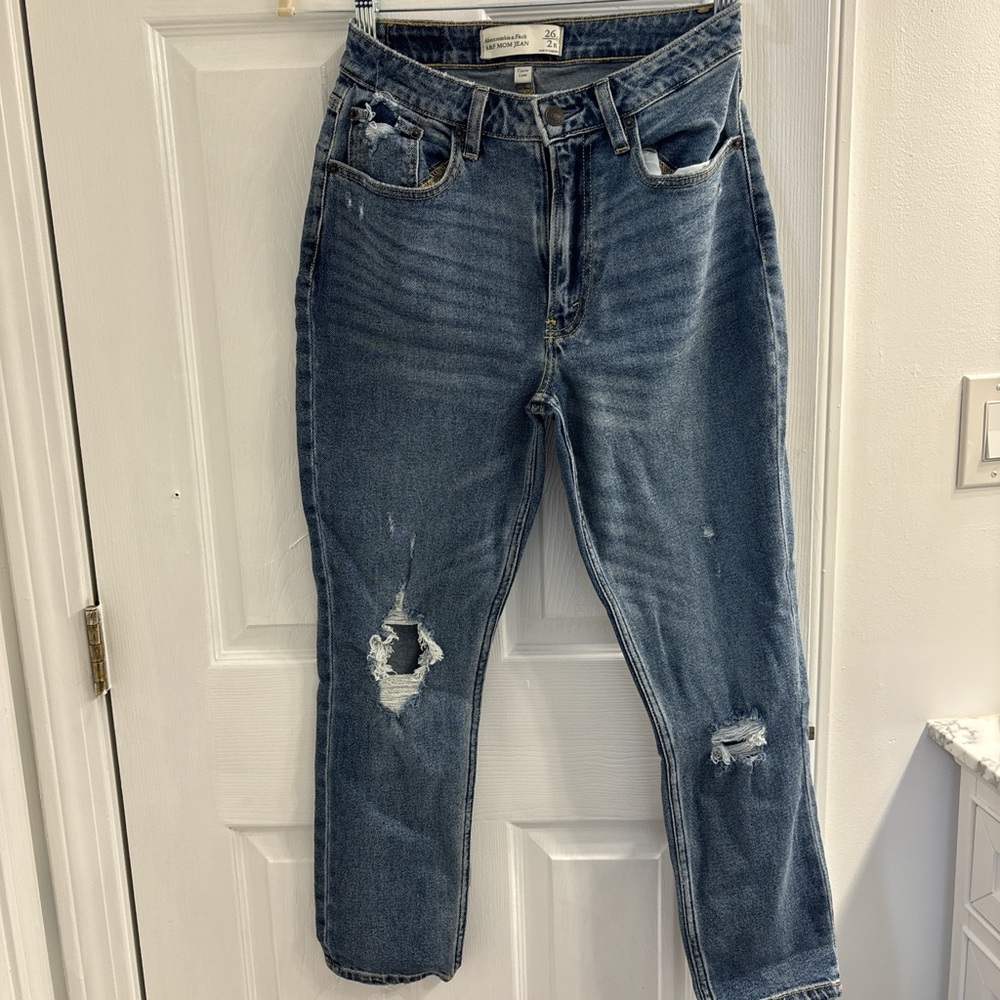 Abercrombie & Fitch Blue Straight Leg Jeans
